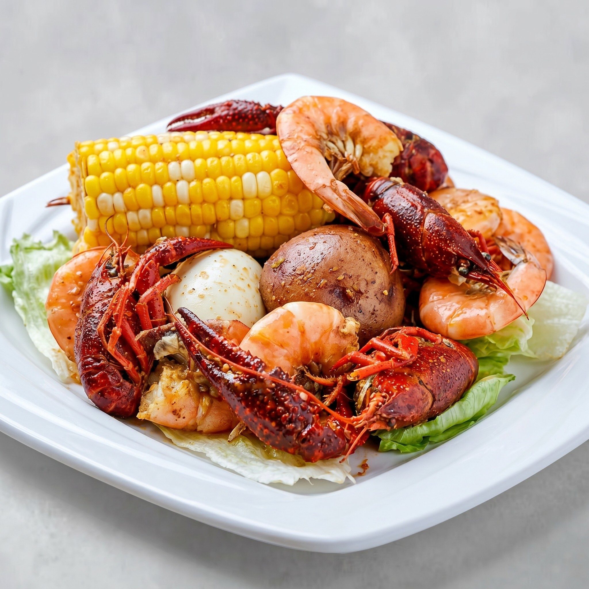Shrimp with No Head & Crawfish Combo.